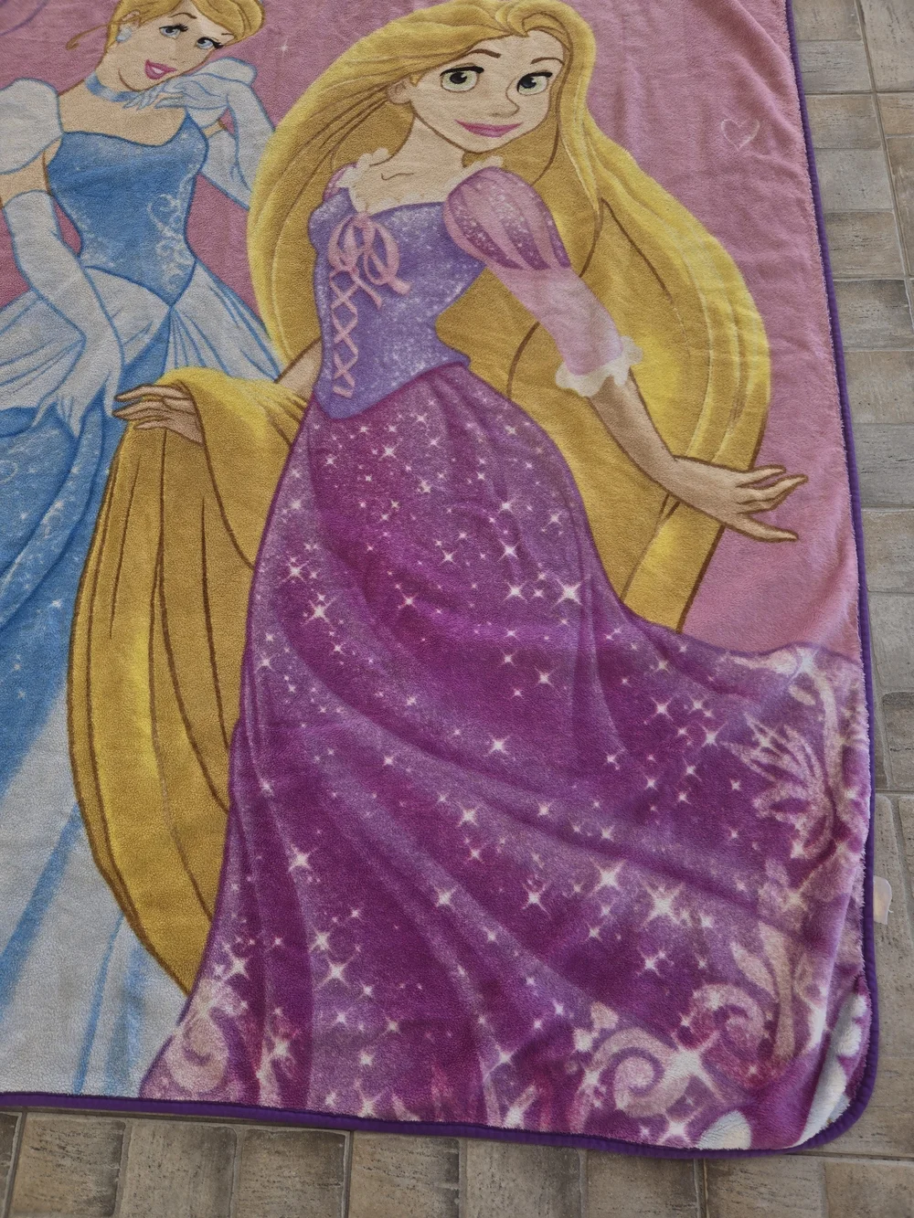 Disney Pink, Blue & Gold Princess Fleece Throw Blanket